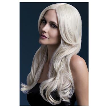 Parrucca biondo platino lunga mossa khloe 66cm