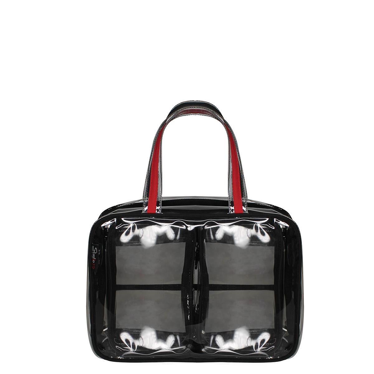 BORSA  SET MAKE-UP TRASPARENTE 30*22*12cm