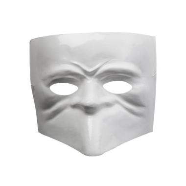 Maschera bautta bianca plastica