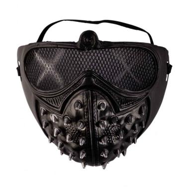 Maschera nera con borchie