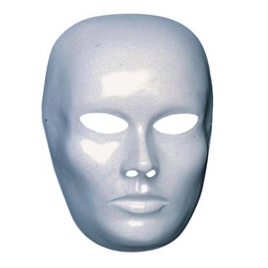 Maschera  bianca plastica