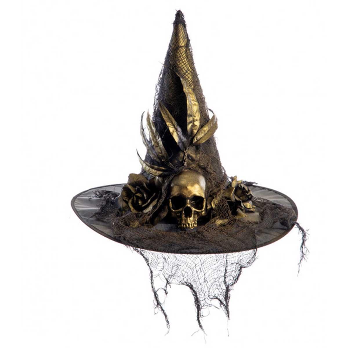 Cappello strega deco dorate