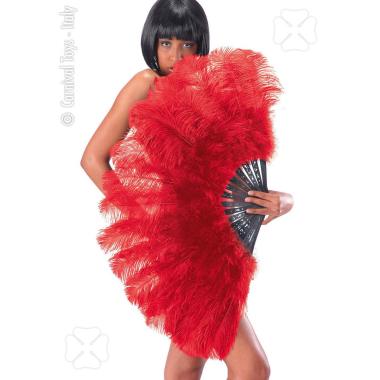 Ventaglio 100cm struzzo rosso