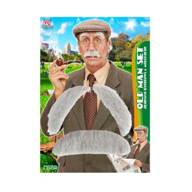 Baffi e sopracciglia anziano