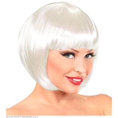 Parrucca caschetto corto bianco