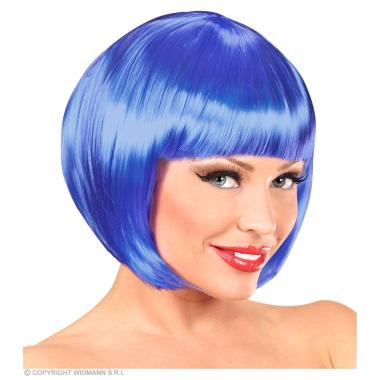 Parrucca caschetto corto blu