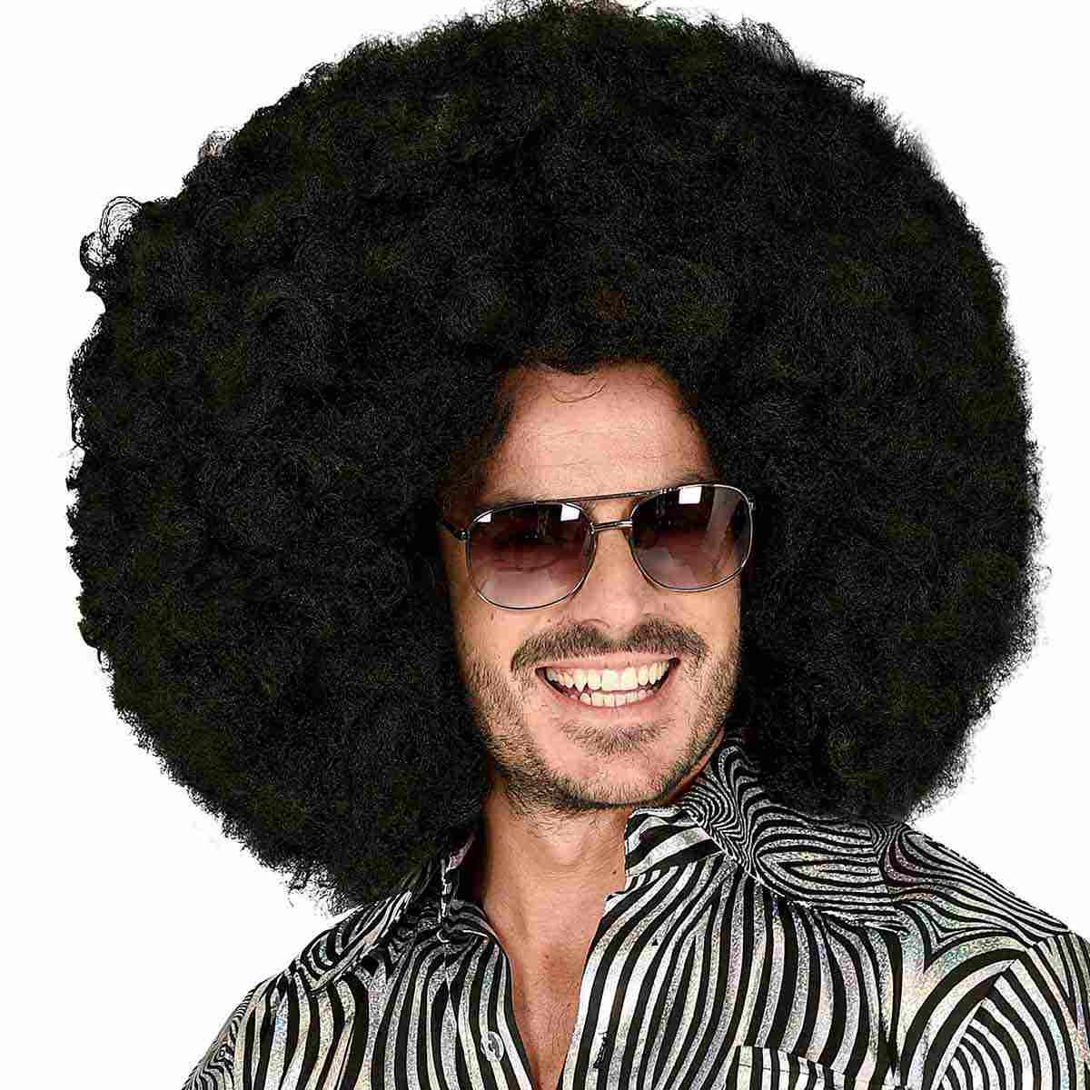 Parrucca grande afro nera