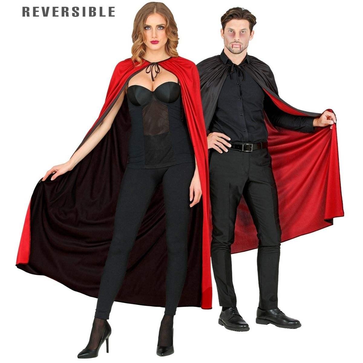 Mantello reversibile nero/rosso