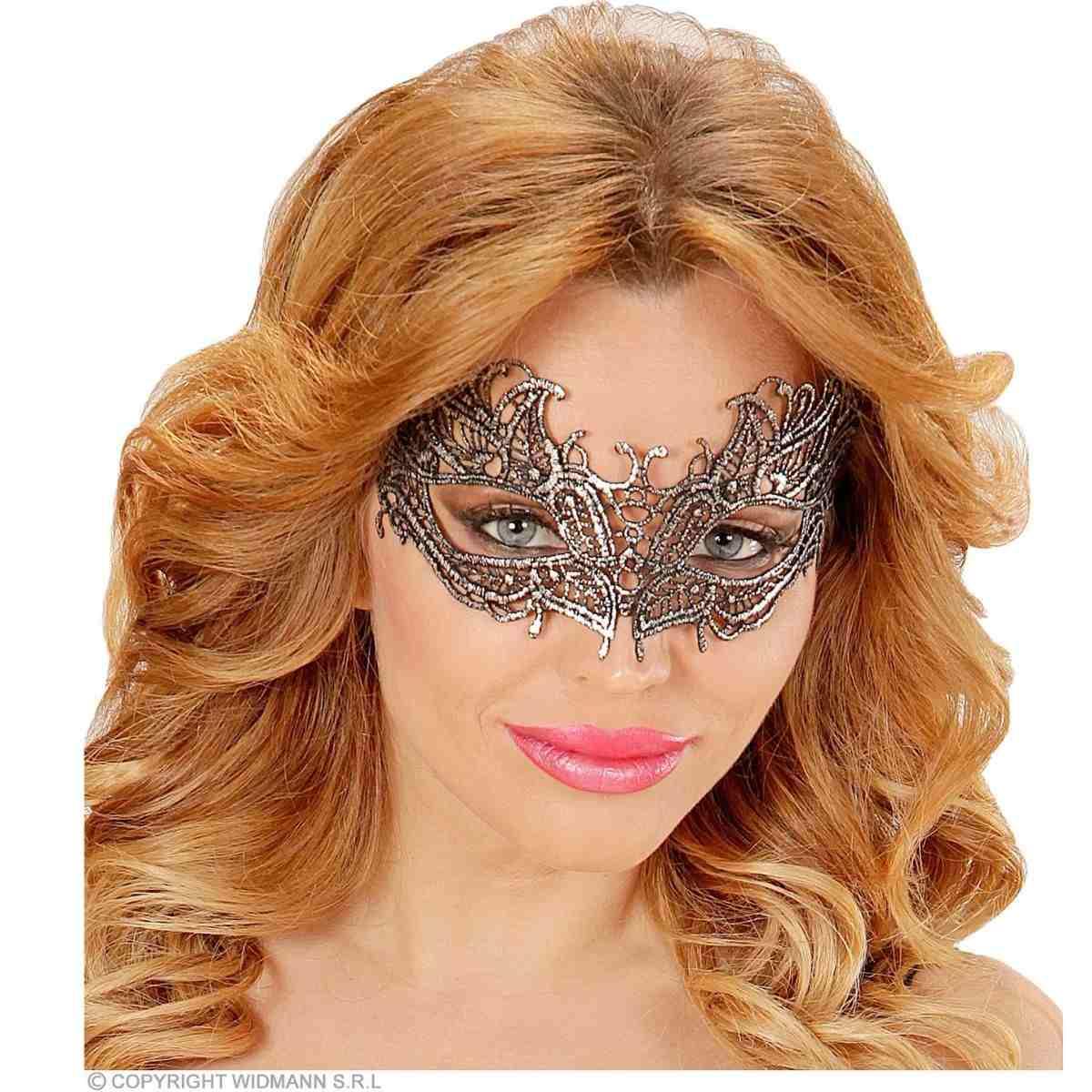 Maschera pizzo argento antico