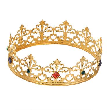Corona re regina con gemme