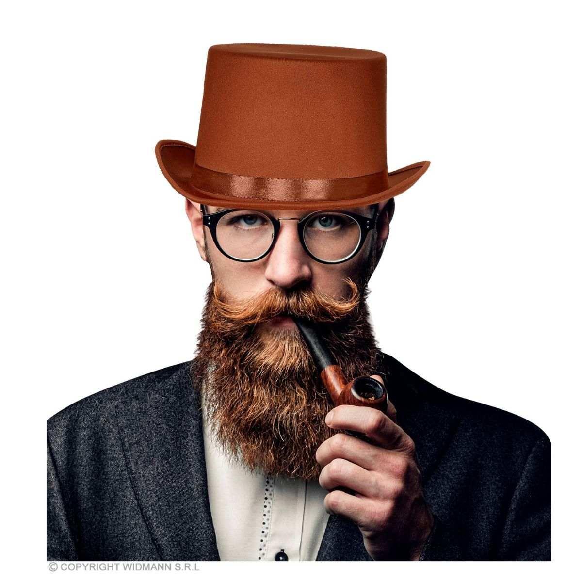 Cappello cilindro marrone