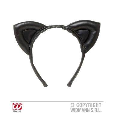 Cerchietto orecchie gatto similpelle