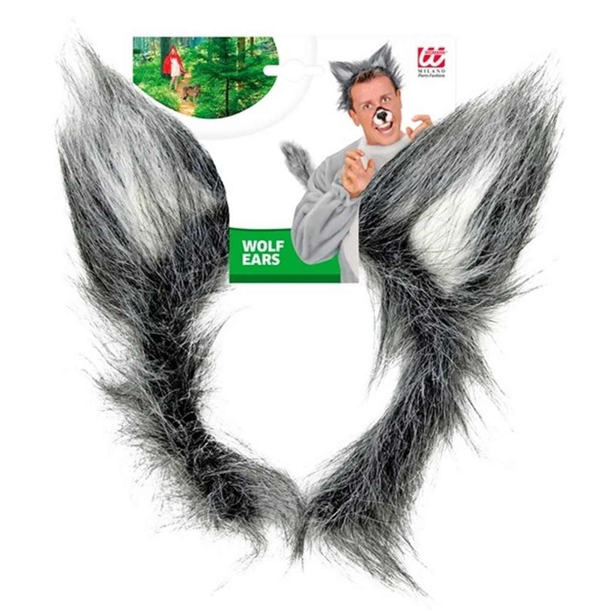 Cerchietto orecchie lupo pelouche