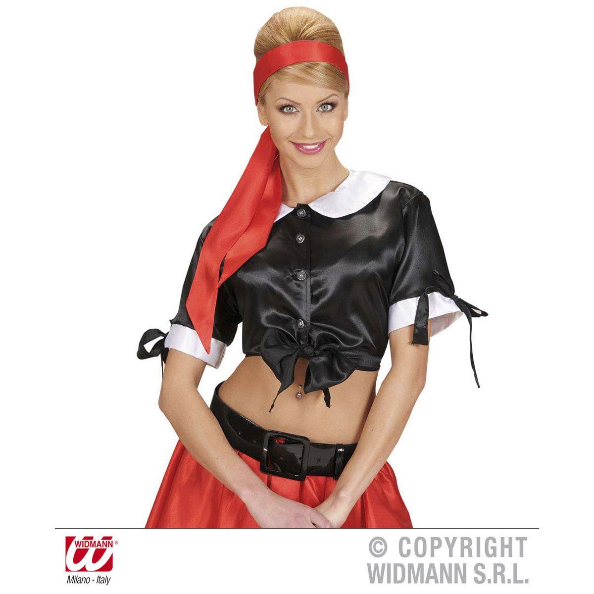 Fascia cintura raso rosso