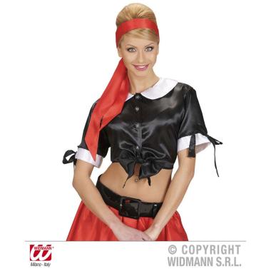 Fascia cintura raso rosso