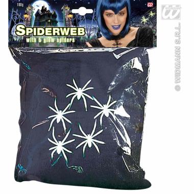 Ragnatela nera 100gr 5 ragni  ragni fosforescenti