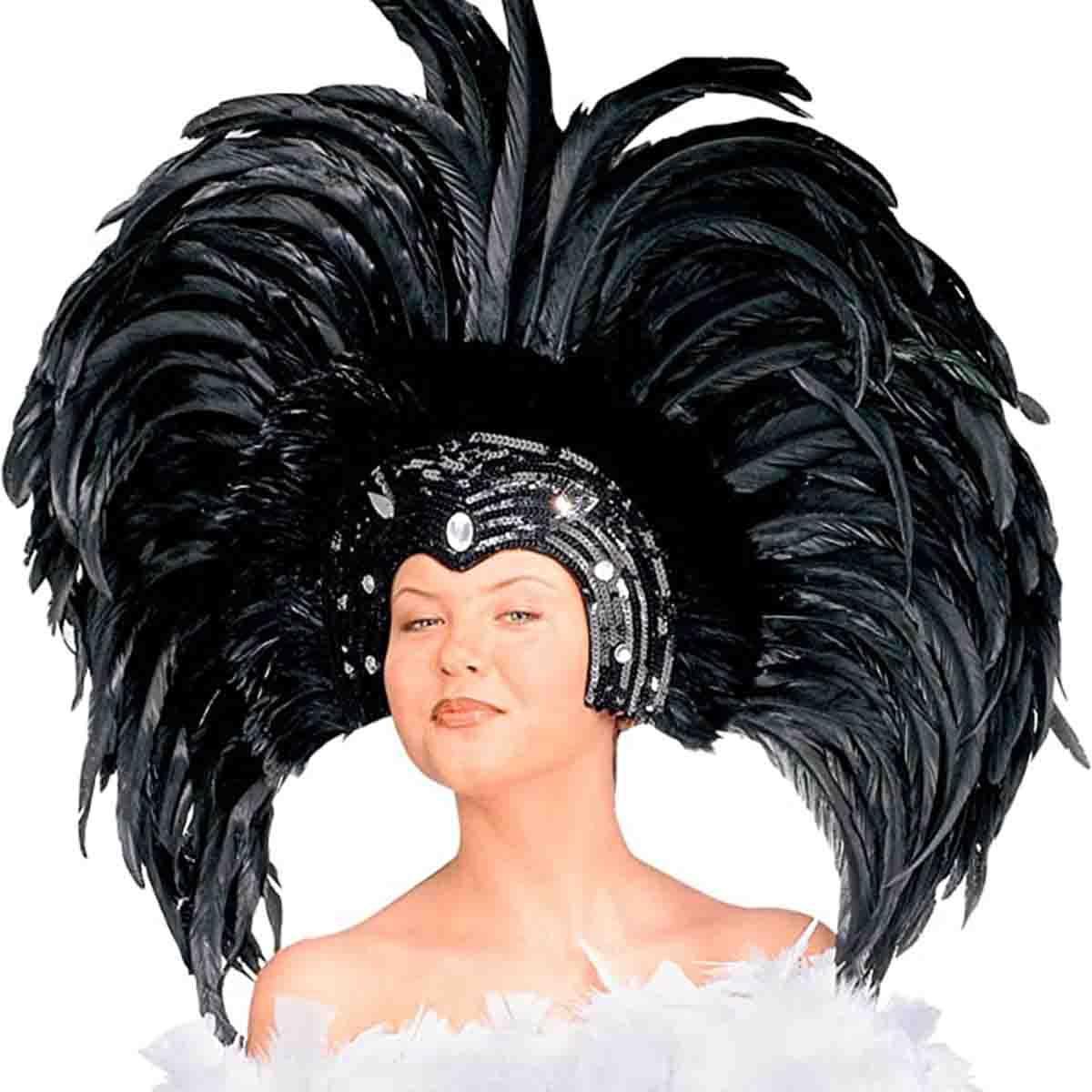 Copricapo brasil piume nere