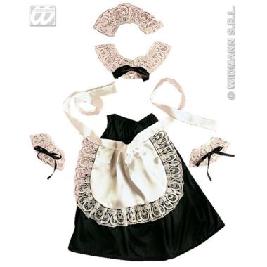 Kit set cameriera copricapo collarino polsini grembiule