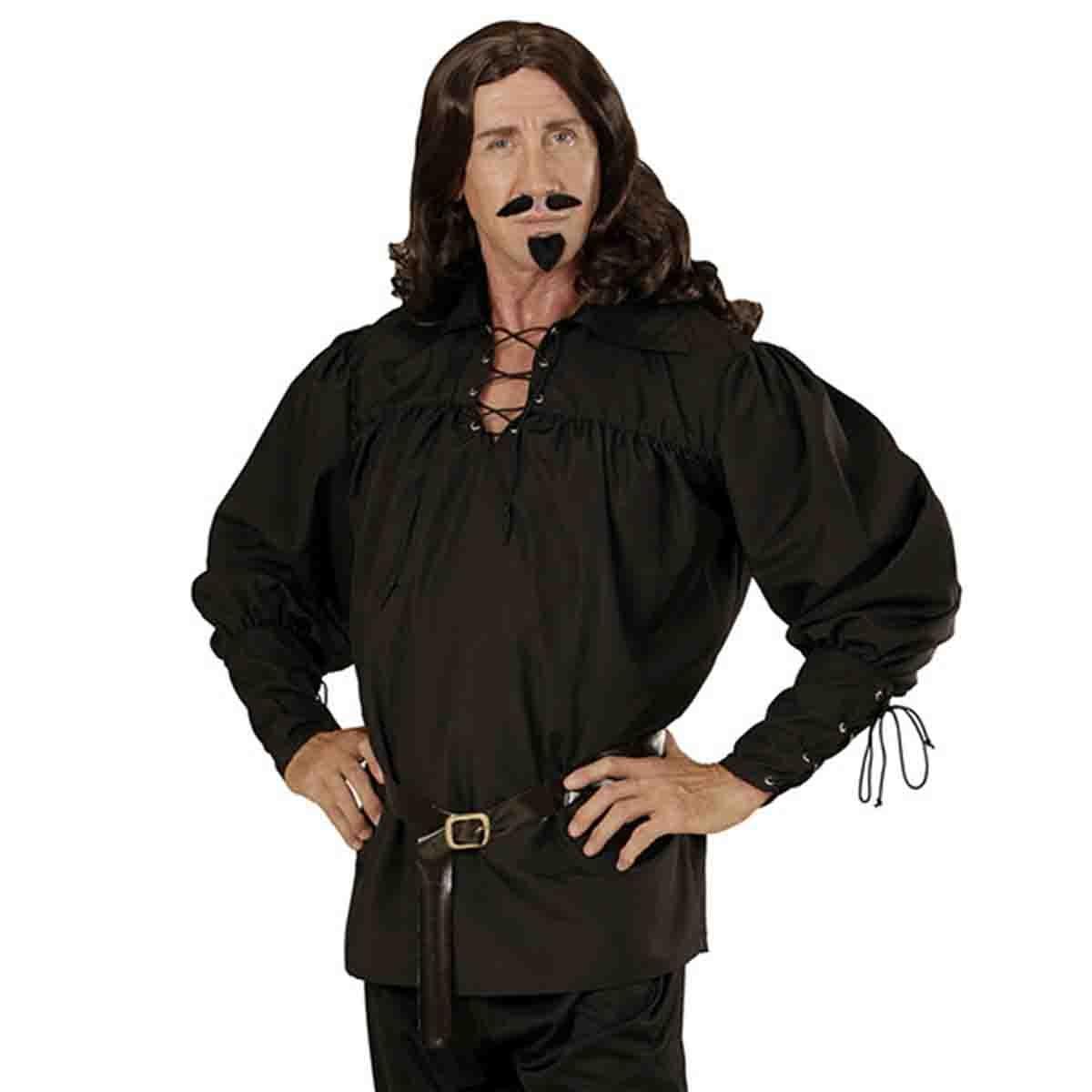 Camicia moschettiere nera m\\l