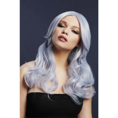 Parrucca argento lunga mossa nicole 66cm