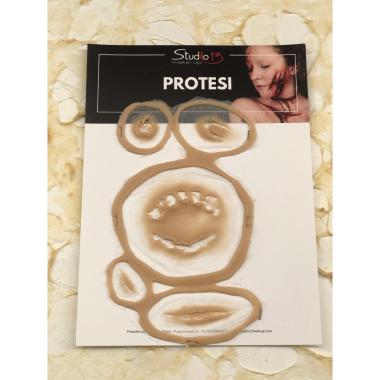 Protesi set  morso zombie con ferite