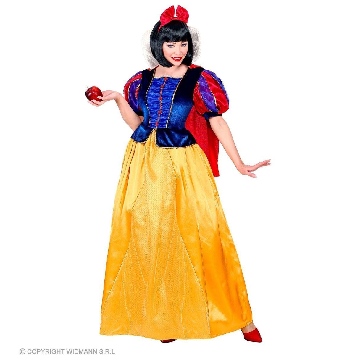 COSTUME BIANCANEVE  costume con cerchio, mantello, fiocco per capelli<br />taglia M