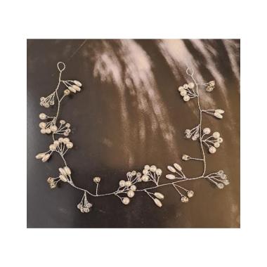 Fascia sposa ghirlanda argento 35cm