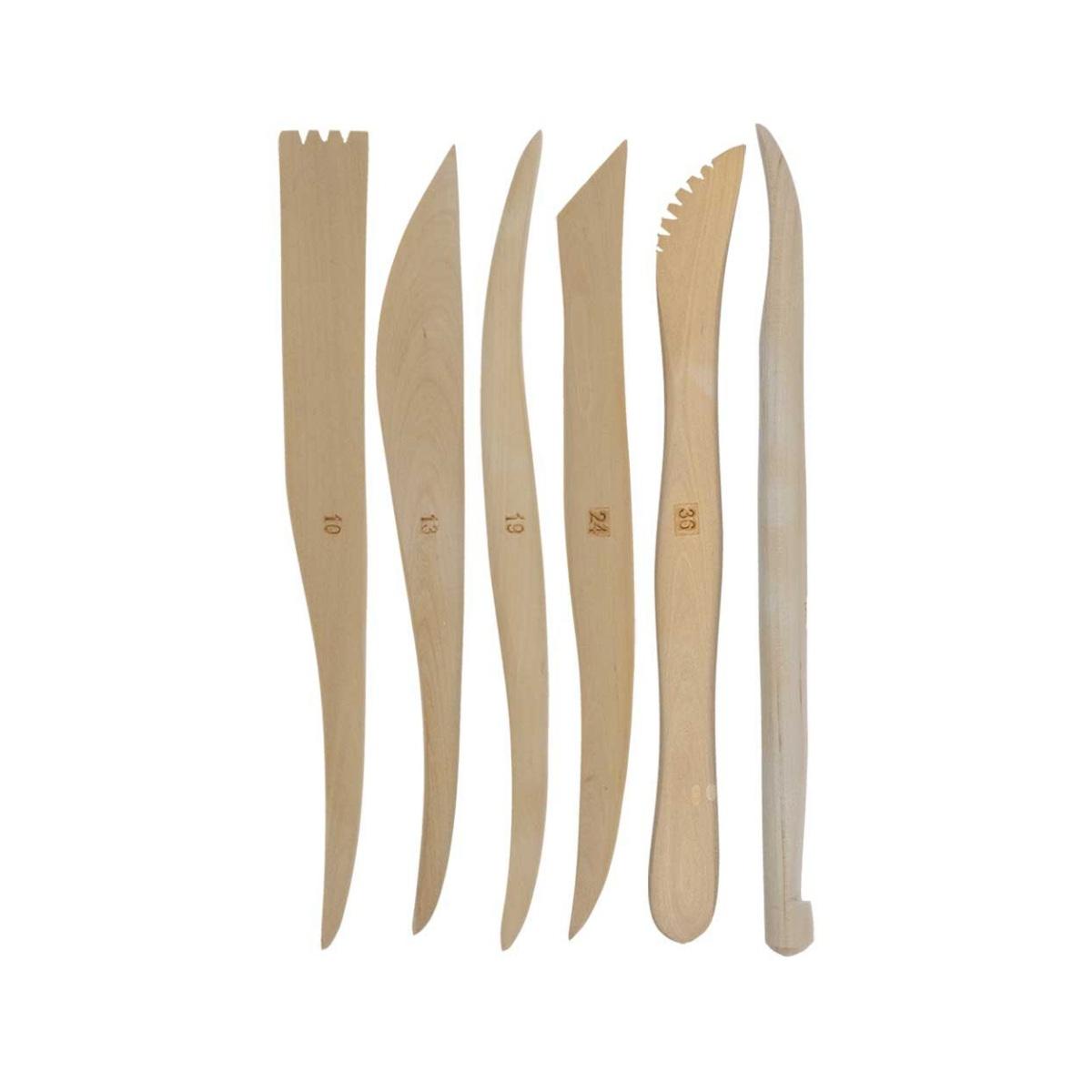 Spatole modellatura legno 6 pz