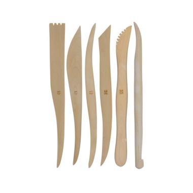Spatole modellatura legno 6 pz
