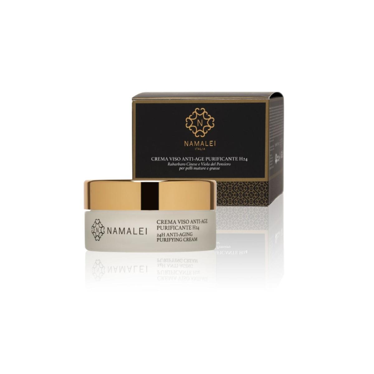 Crema anti age h24 purificante rabarbaro e viola 5